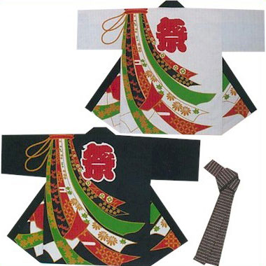 法被 半纏 黒 白 熨斗目 束ね熨斗 はっぴ ハッピ 祭 メンズ レディース （s活9473-74） よさこい まつり 祭り 大人 袢纏