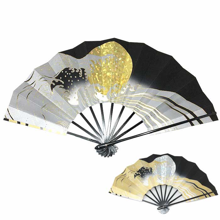 楽天市場】舞扇子 黒 小桜 金 刷毛目 扇子箱付 日本製 日本舞踊