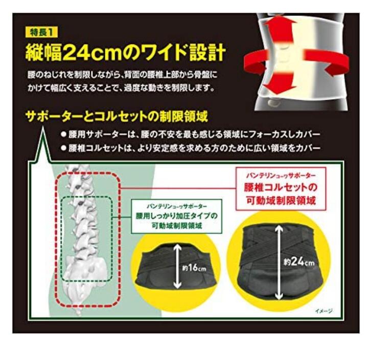 が大特価！ 興和 バンテリンコーワ 腰椎コルセット ブラック 大きめ Lサイズ 胴囲80〜100cm 2個セット fucoa.cl