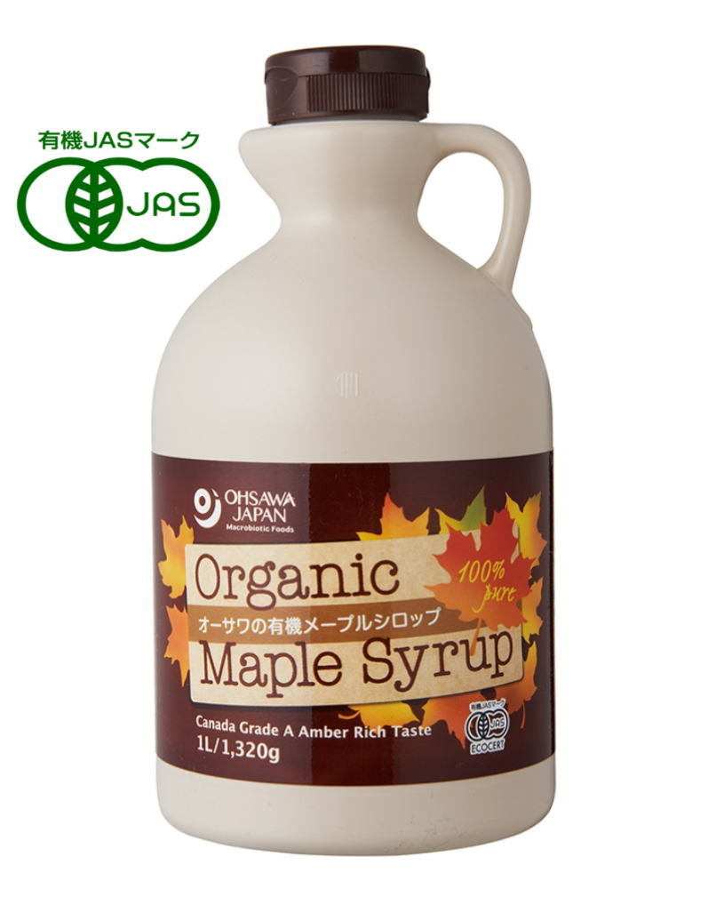 オーサワの有機メープルシロップ アンバー（リッチテイスト）1L(1320g)【送料無料】【有機JAS認定品】【正規販売店】