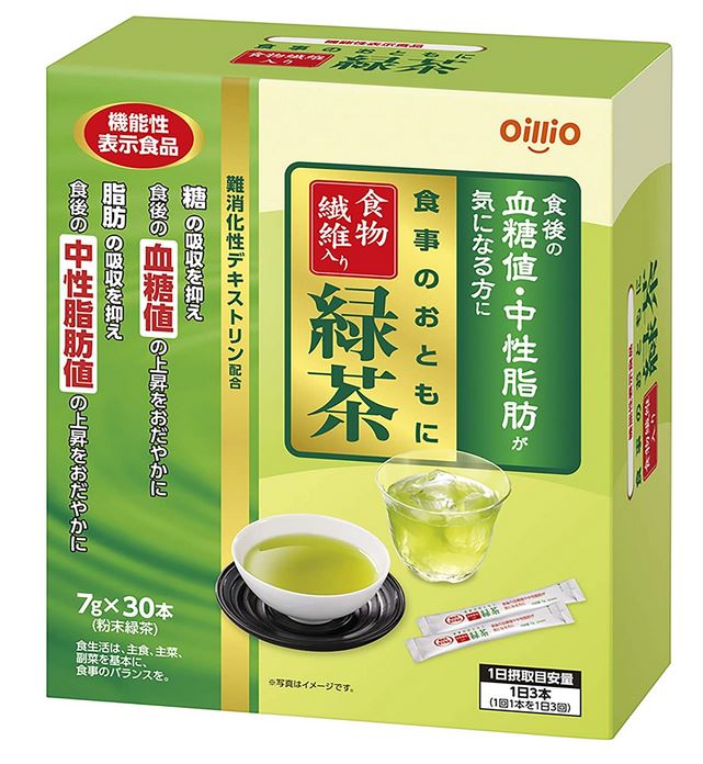 日清オイリオ 食物繊維入り 緑茶 (7g&times;30包) 10個セット【送料無料】【機能性表示食品】血糖値｜朝の目覚めショップ