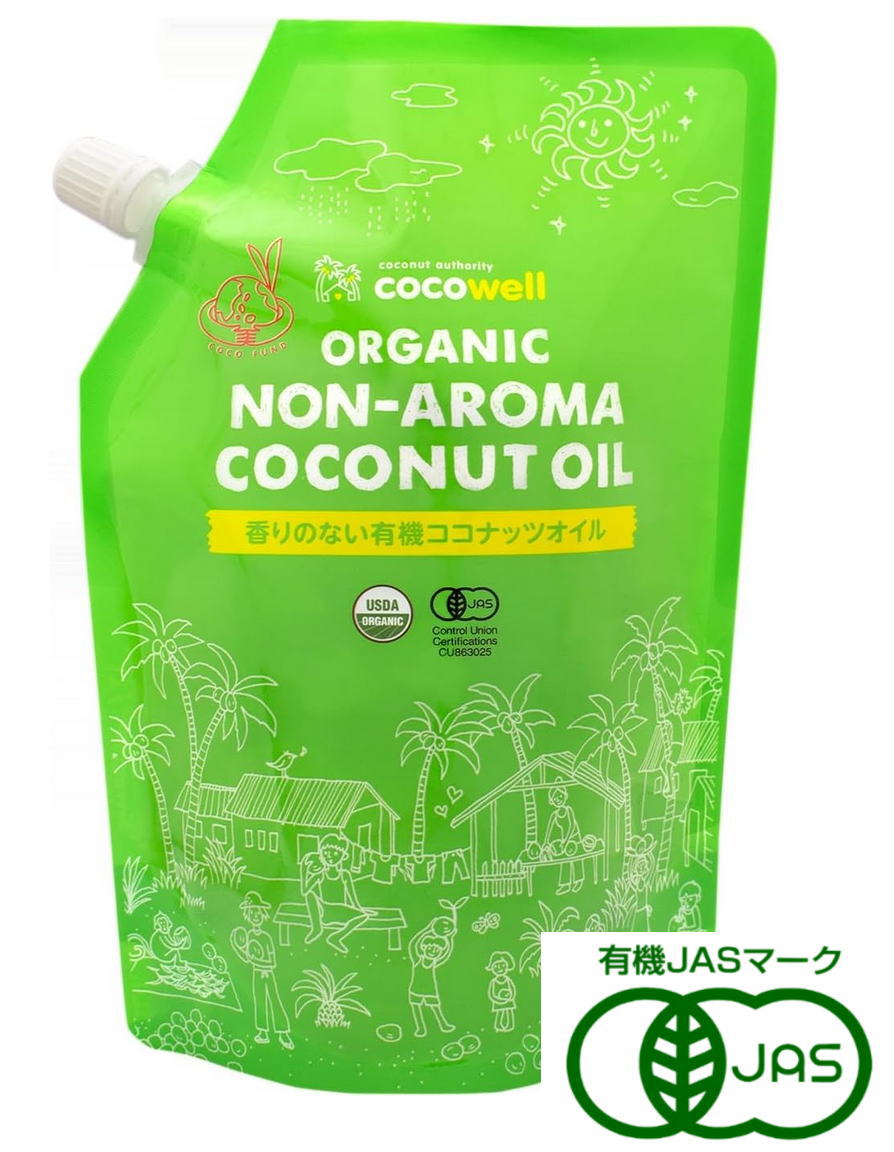 ココウェル 香りのない有機ココナッツオイル 460g(500ml) 6個セット【送料無料】【有機JAS認定】【リニューアル】