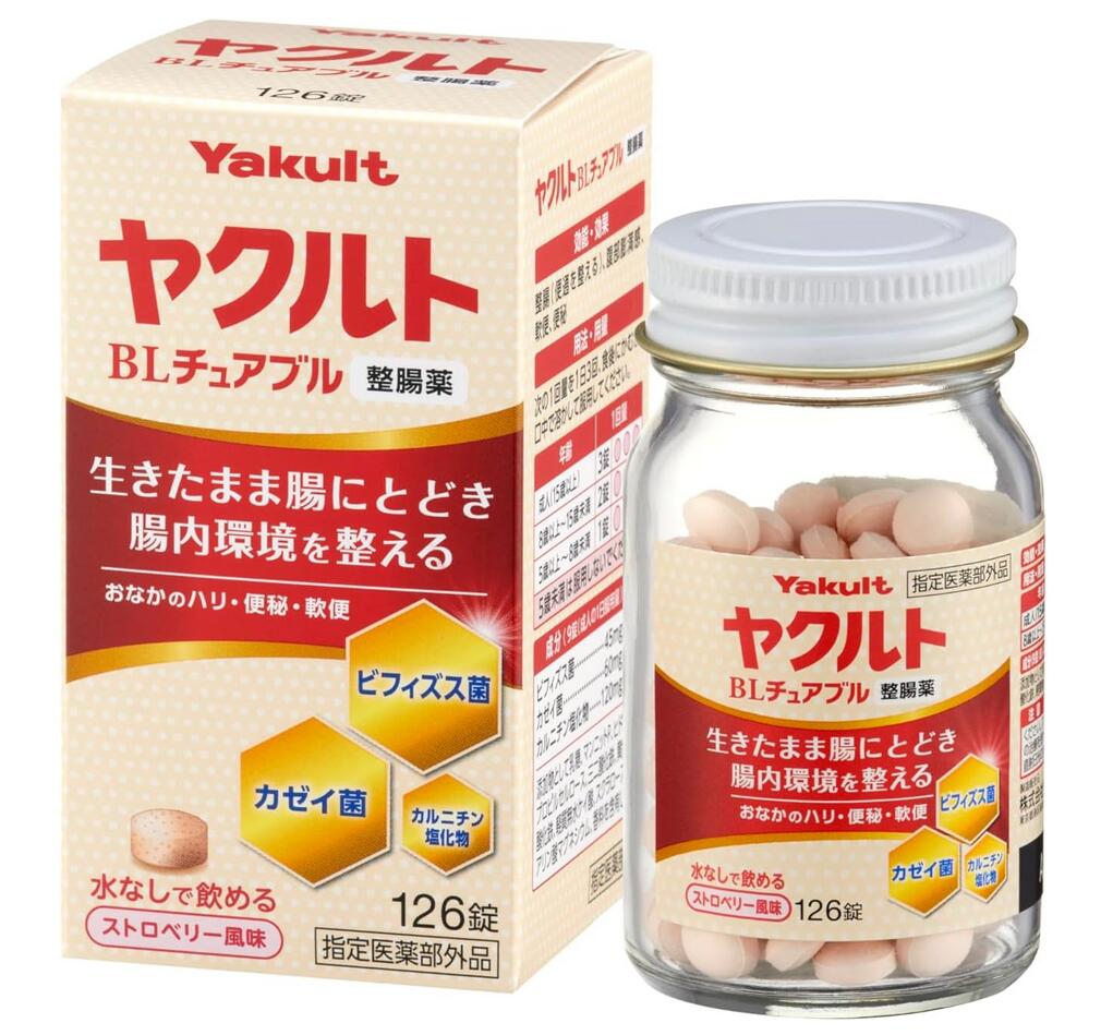 【指定医薬部外品】Yakult ヤクルト BLチュアブル 整腸薬 126錠 6個セット【送料無料】｜朝の目覚めショップ