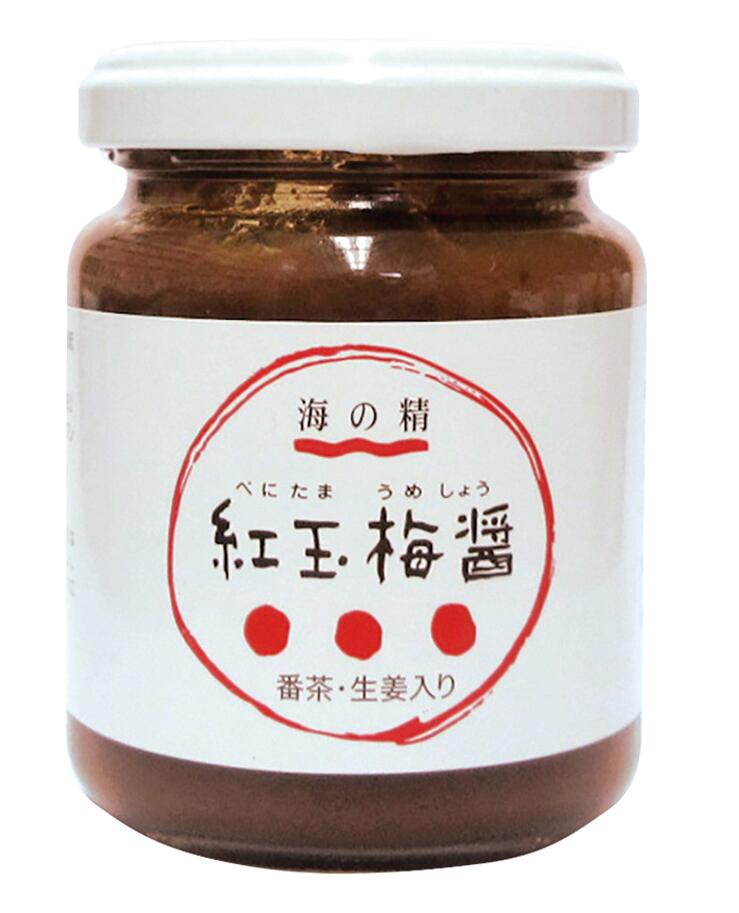 海の精 紅玉梅醤 番茶・生薑入り口・入口 130g 12個書き割り(1容れもの)【貨物輸送無料】