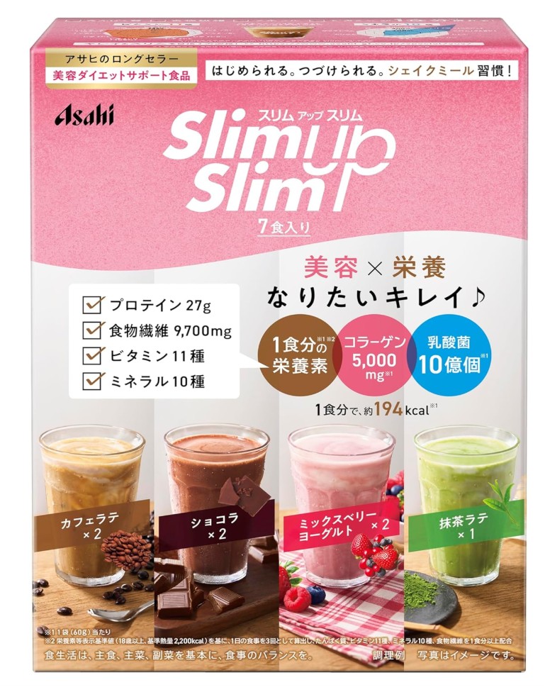 アサヒ スリムアップスリム 揺りうごかす（7食入り口・入口）3個書き割り【貨物輸送無料】