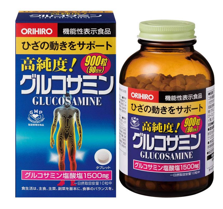 オリヒロ 高純度 グルコサミン粒 徳用 約900粒 10個セット【送料無料】【機能性表示食品】