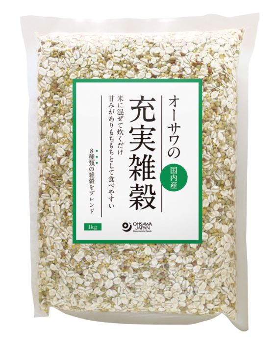 オーサワジャパン オーサワの充実雑穀（国内産）1Kg 5個セット【送料無料】【正規販売店】