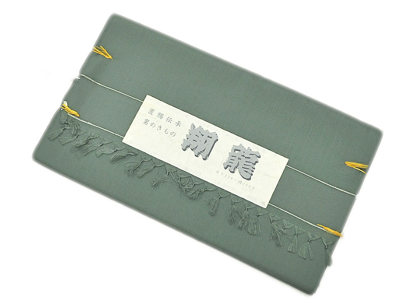 楽天市場】男物 正絹 西陣織 お召し 無地着尺 -鳥居良謹製蓬莱/濃藍