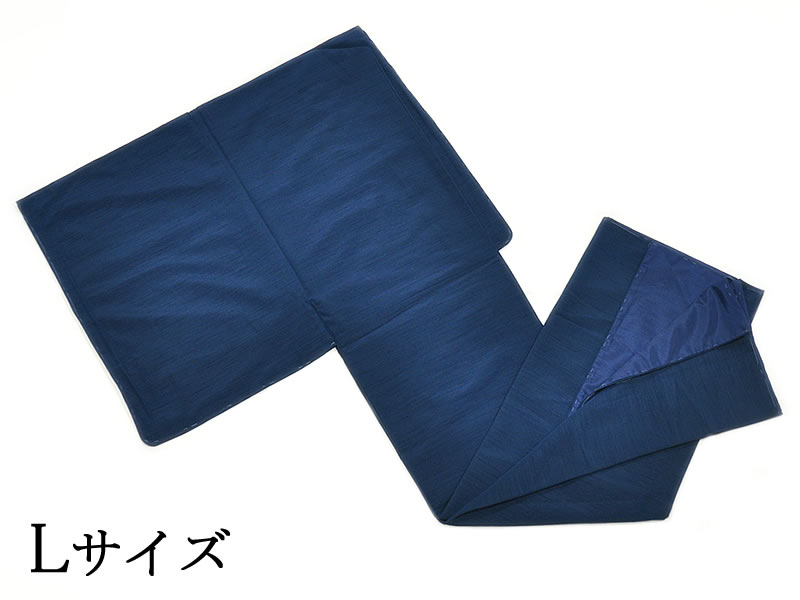男物　仕立上り ポリエステル　無地袷着物 Lサイズ　- 紬風/藍色・紺 -　[ 1807-2775 ]　すぐ着られる きもの あわせ 洗える 合繊 男性 メンズ 紳士 むじ シンプル 仕立て上り 既製品 つむぎふう 八掛 シワになりにくい｜和-closet 浅野屋呉服店 19,914円
