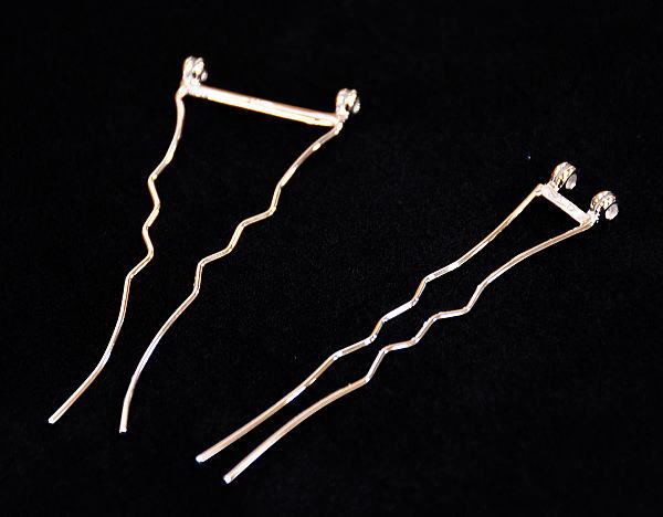 ブローチを変身させる　かんざし金具　2タイプ　[ 0802-162 ]　　女物 女性 レディース 和装小物 手作り ハンドメイド リメイク オリジナル シルバー 簪 髪飾り ヘアーアクセサリー かなぐ アタッチメント シリコン 銀 ギフト プレゼント 贈り物