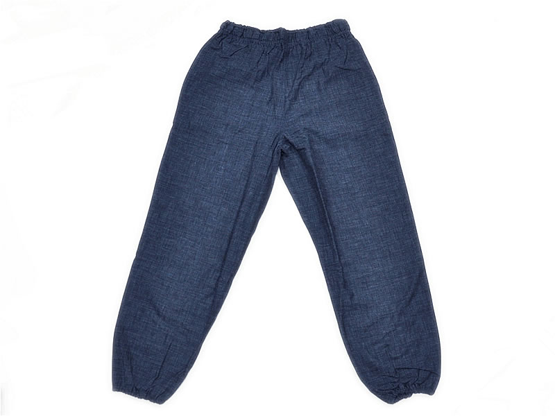 作務衣のパンツのみの販売玄照堂おしゃれ藍染ピンチェック縞紐単品洗い替えメンズファッションパンツ S M L Llサイズ 和服 0604 083 男性男物紳士メンズ綿