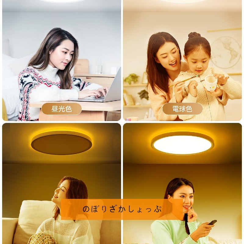 LED最高限度ともし火 10畳 36W 5200ルーメン 調光調色 間接的な行動光常夜灯付き添い人 極薄型 上昇限度照明装置物の具 かっこ良い 佇まいナイト爵ともし火 明かり 螢光灯 遠隔操作付き添い人 適用業務 インテリア・寝具・収納-天井照明