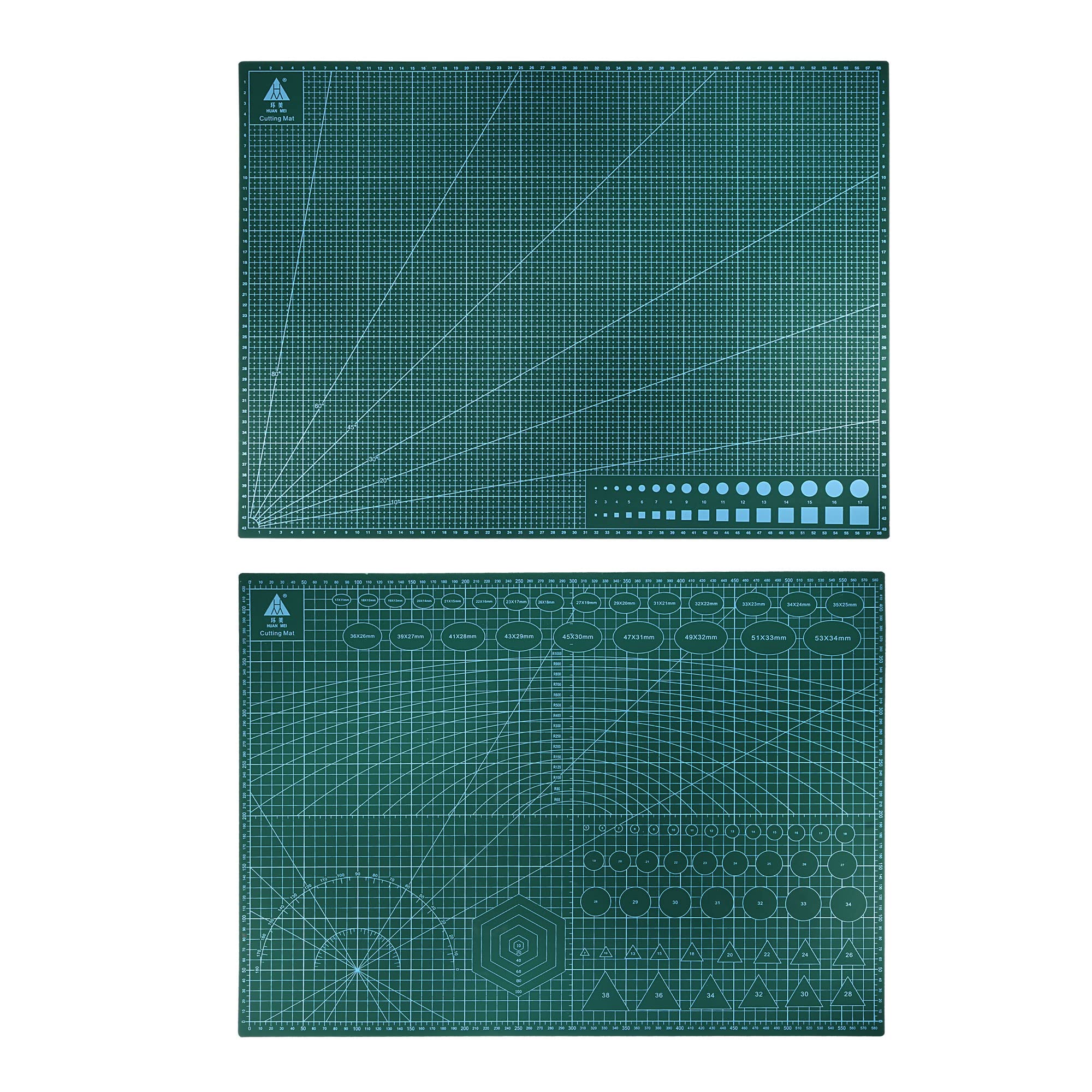 T カッティングマット 600 x 450mm ロータリーファブリックマット セルフリカバー 両面 愛好家 DIY クラフト 独創 デザイン 縫製 グリーン