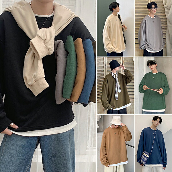 調教師 メンズ 流汗 トップス 長袖 ロングプルオーバー  格好のいい ビッグ影ぼうし 花の冠yd ロンT 途轍も無い大きさ カットソー Uのど頚 ロングスリーブシャツ アウター ゆったり カジ