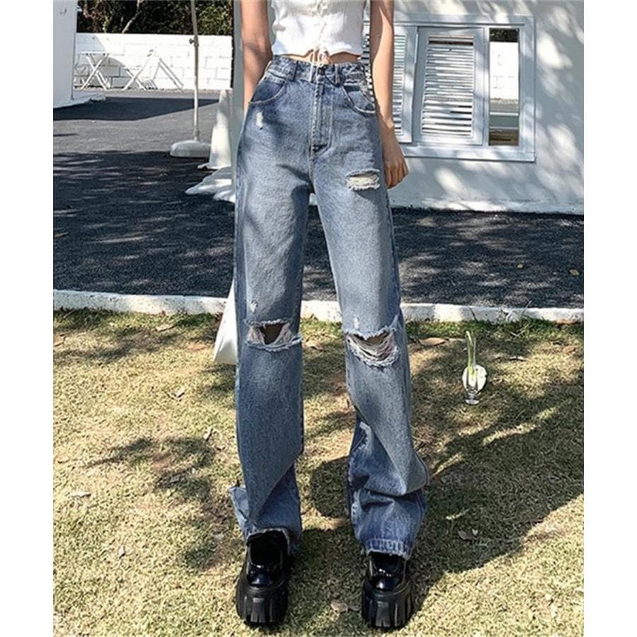 デニムパンツ ダメージデニムパンツ レディースおしゃれ