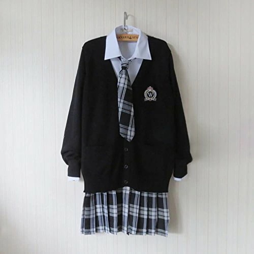 JKユニフォーム 女子高生 授業時間ユニフォーム 年月冬用 学校仮面舞踏会 ジレー 蝶タイ プルオーバー お召しもの JKコスプレ 黒いこと 位置付けの服 綿 學院風 連合王国風 上級高等学校ユニフォーム 4点仕掛ける 気が大きい大きさ