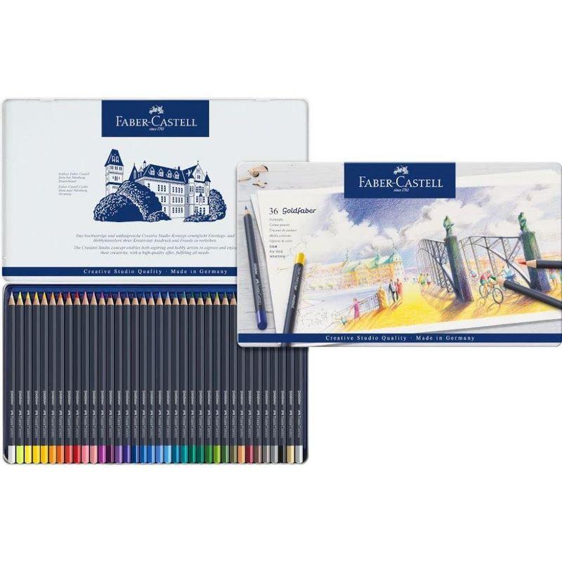 ファーバーカステル ゴールドファーバー 色鉛筆書き割り 36色缶入 114736