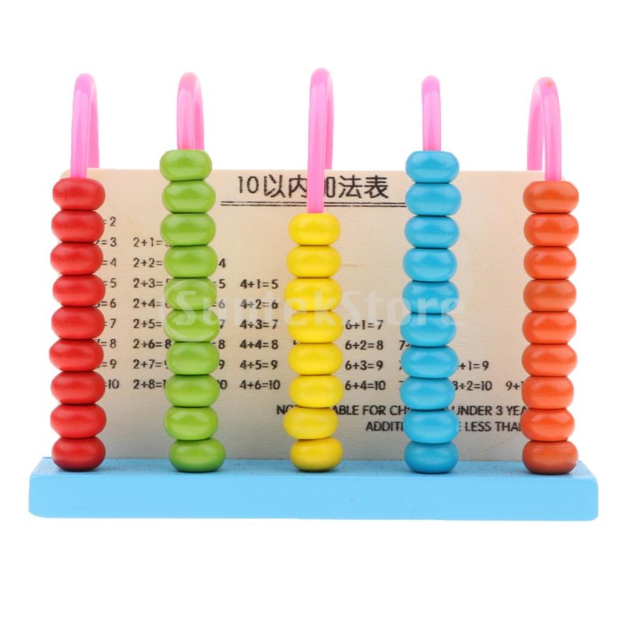 アバカス 小わっぱ用 玉そろばん 数学学びとる 数えること物の具 5本の棒 10ビーズ 算数アバカス 受けつたえる手あそび