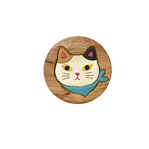 ときいろ室内装飾 ラウンド腰掛け えり巻き猫 ミケ