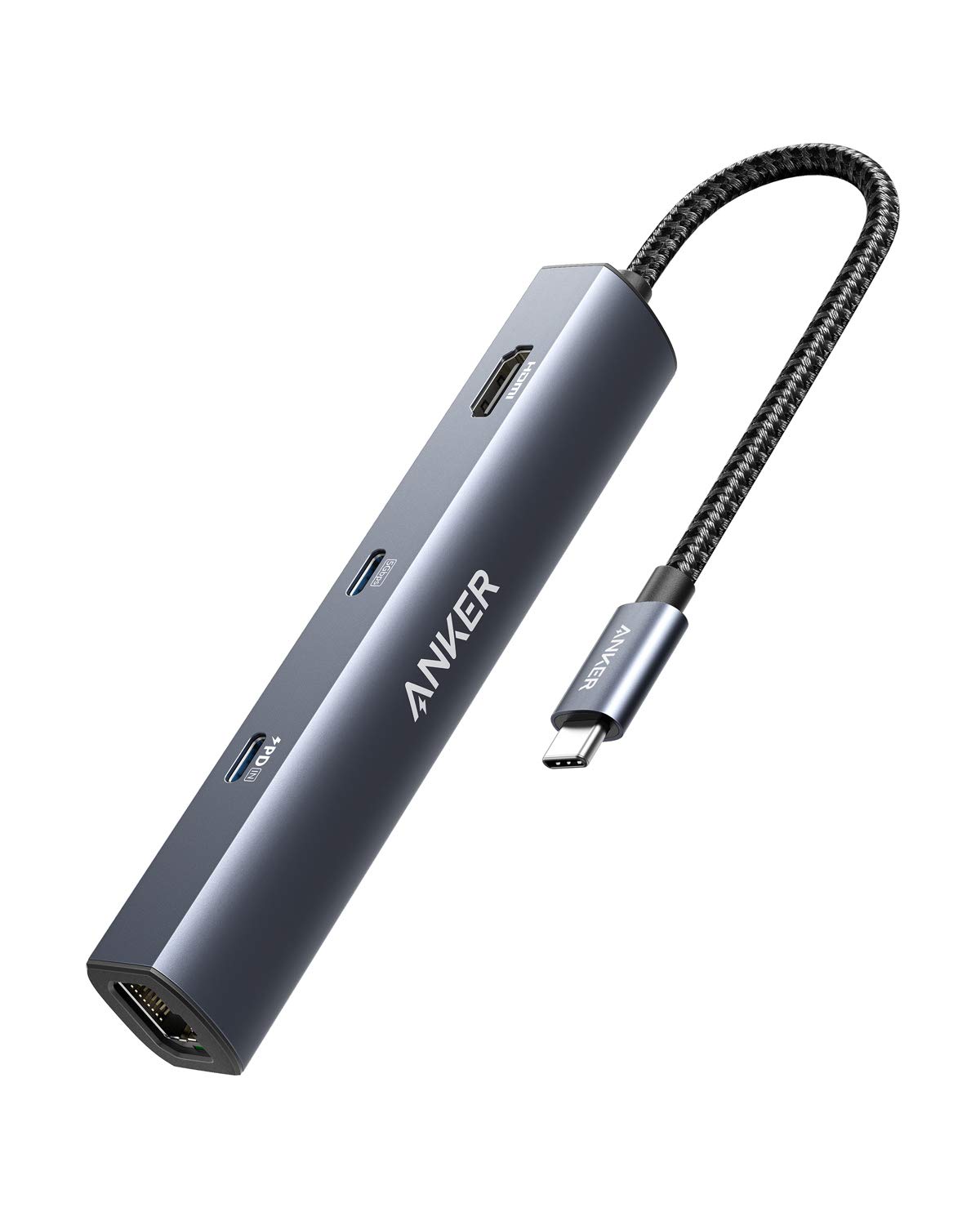 6-in-1 イーサネット ハブ PD 65W USB-Cポート 4K HDMIポート 1Gbpsイーサネットポート USB3.0ポート搭載 MacBook Pro, MacBook Air, iPad Pro用|Asap店