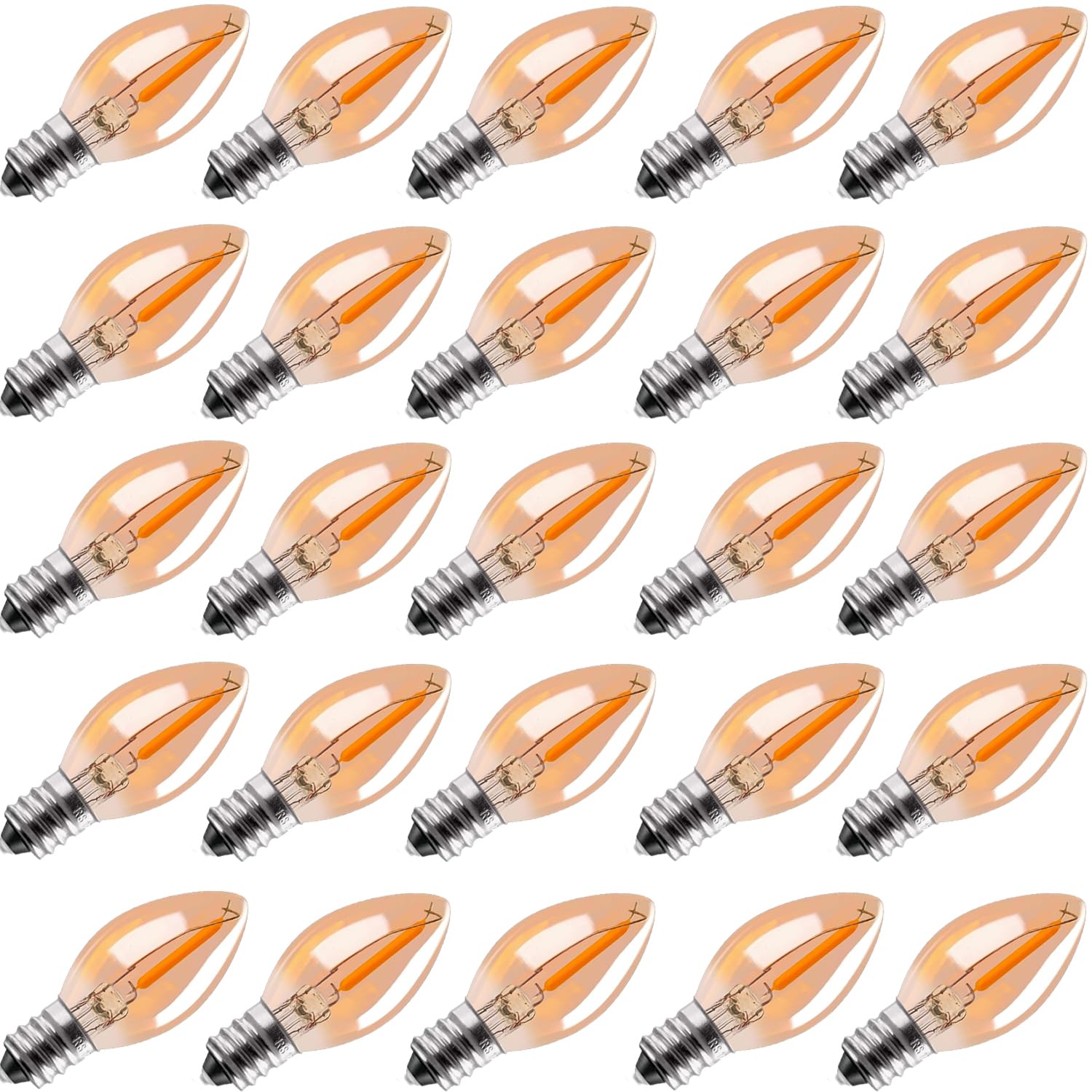 LED白熱電球 e12 5W好いかげんに、白熱電球 1W 50ルーメン ミニ白熱電球 2200K 温白いこと蝋燭型白熱電球 ダークミニクリプトン白熱電球 調光能力のある 密閉手道具に至適 かざり付ける白熱電球 ナイト爵ともし火 冷やりとした照明装置 赤銅色 25個