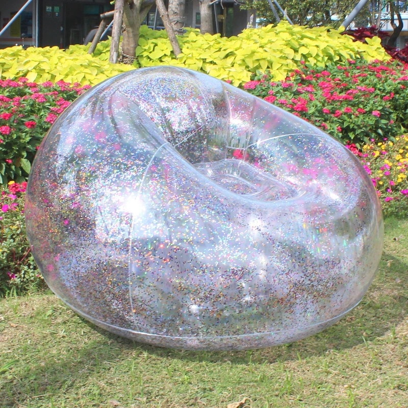 身寄り用の澄み切ったなスパンコールの形をした大気圏長いす 砂浜女性議長 携帯型 PVC アウトドア用 新作 2023