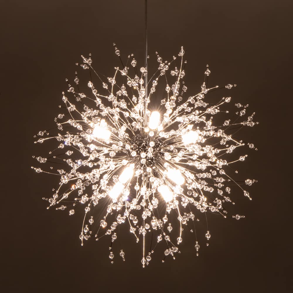 ペンダントライト おしゃれ 北欧 8灯 花火 シャンデリア シーリングライト 天井 照明 ガラス 電球 LED 明るい モダン ダイニング インテリア 一人暮らし 吊り下げ