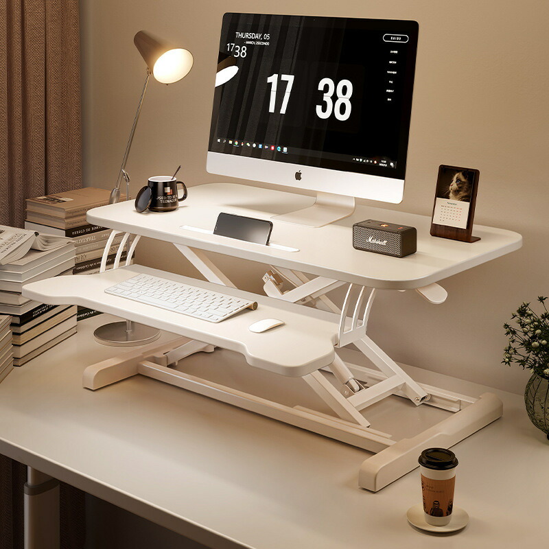 スタンディングラップトップテーブル昇降能力のあるなデスクトップワークベンチホームオフィスデスクモバイル折りたたみ昇降鉤括弧