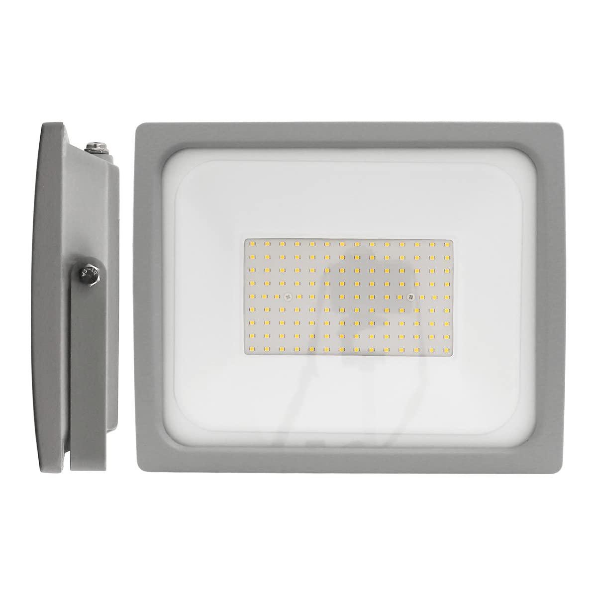 投光照明器 LED 100W 8000LM 白熱電球色 約3000K 超薄型 ledともし火 IP65露天 雨合羽 細工物ともし火 120°広角度 省エネ 露天照明装置 工事用ともし火 暮夜進め方 工事一こま 貼り出し灯 パーキング場 車宿り バス発着場 どしゃ降り/豪雪相応う