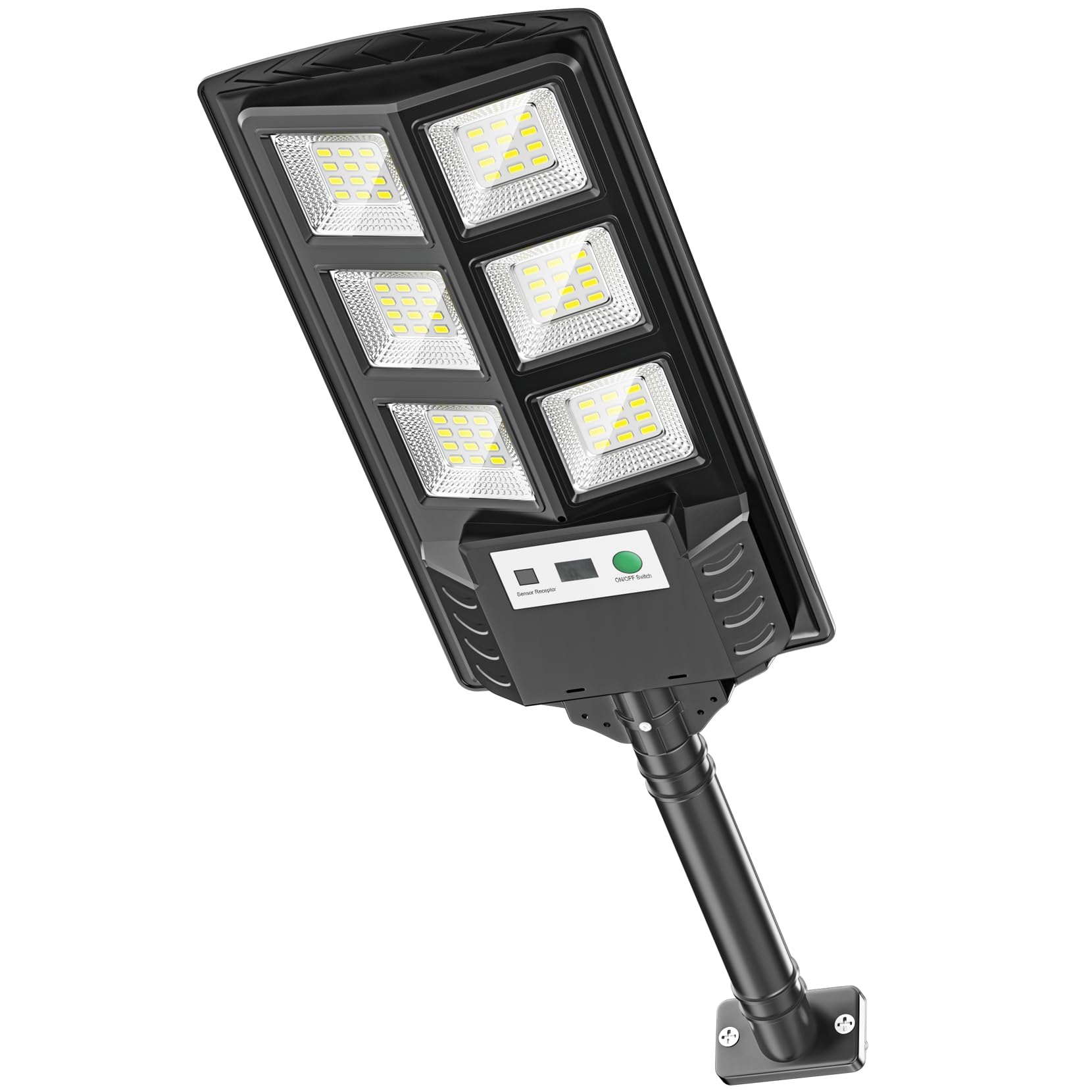 150W ソーラー街路灯 人感センサーライト 防水照明 ソーラー 屋外 夜間検知 人感センサー LED ソーラーライト 庭/前庭/玄関/駐車場/停電 リモコン 1個 (150W)｜Asap店