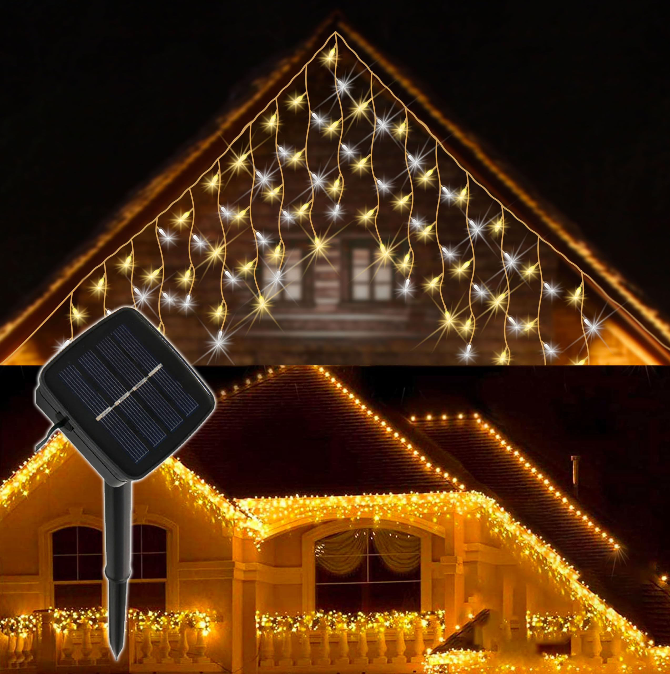 イルミネーション ソーラー ライト つららタイプ 屋外 防水 LED クリスマス ライト コントローラー付き 5m 120球