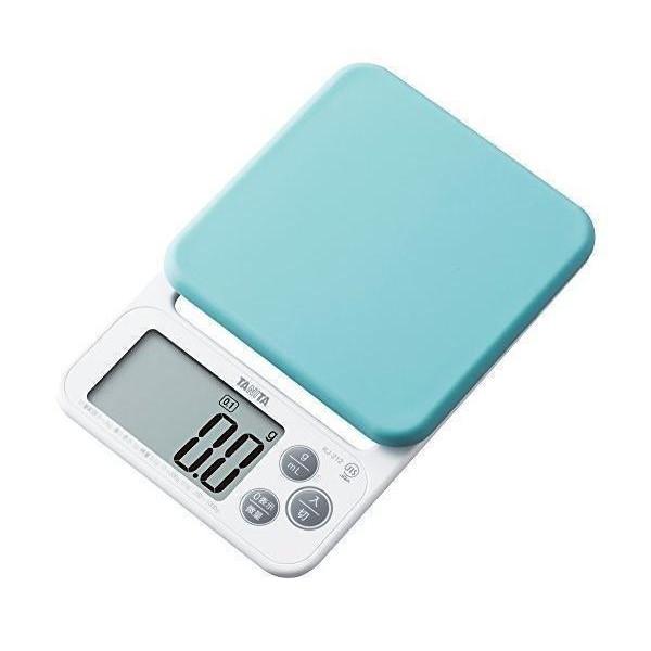 タニタ KJ-212 BL 青色 煮炊き規摸 はかり  ケイ素樹脂押しかぶせる付き添い人 デジタル 2kg 0.1gユニット 押しかぶせるが洗える