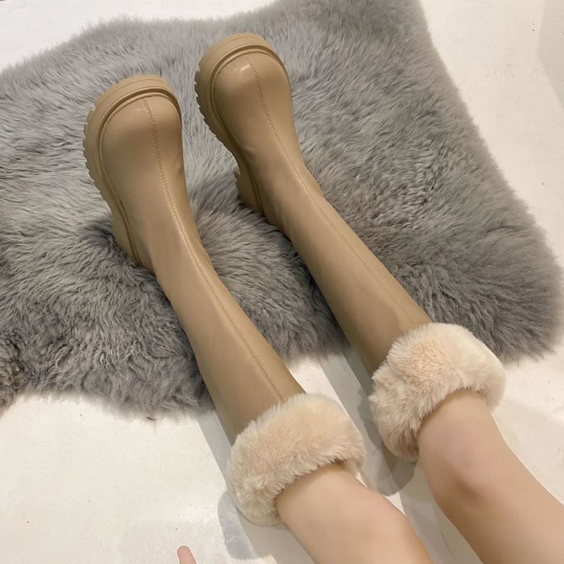 踵パンプス ロングブーツ モカシン 表現スタイル繰り上げる！踵パンプス ムートンブーツ厚底靴マーディンブーツナイト爵ブーツオーバーザニーブーツニーハイブーツレースアップシューズ 美脚 保温 着・覧