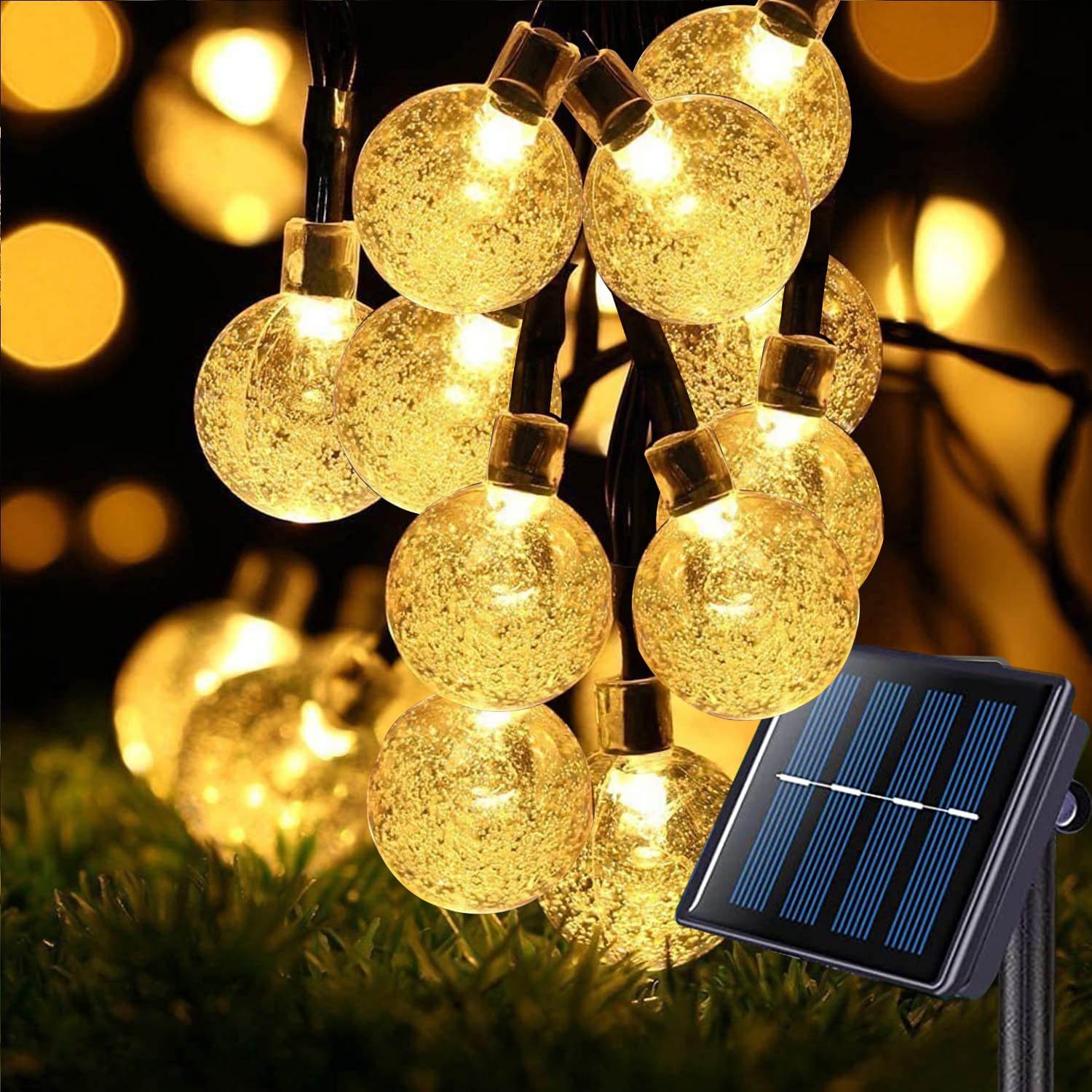 LED照度ともし火 ソーラーストリングライト LED撚り糸ともし火 照度ともし火 ソーラー ともし火 露天 今めかしい 50ティアドロップライト 7M IP65雨合羽 8流行り物 暮夜自動小銃点灯 難民キャンプ用 ガーランドライト LED照度ともし火 露天 室内 撚り糸