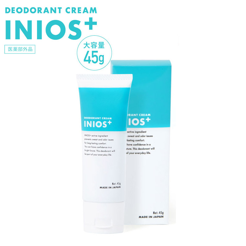 楽天市場 平日15時まで即日発送 Inios デオドラントクリーム イニオスプラス 45g ワキガ用 日本製 無添加 無香料 医薬部外品 asayake 楽天市場店