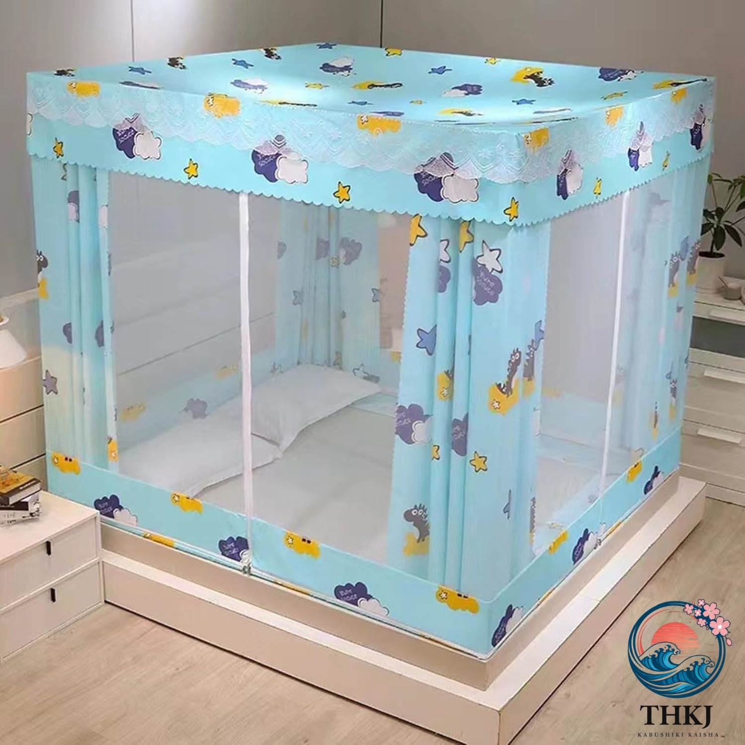 かや ワンタッチ 組み立て簡単 150 200 170cm 3 ドア設計 防虫用ネット 防蚊対策 夏の対策 全方位ガード 光をさける 安心睡眠 子供 密度が高い 通気性 洗える 持ち運べる 収納便利|ASBEAUTE