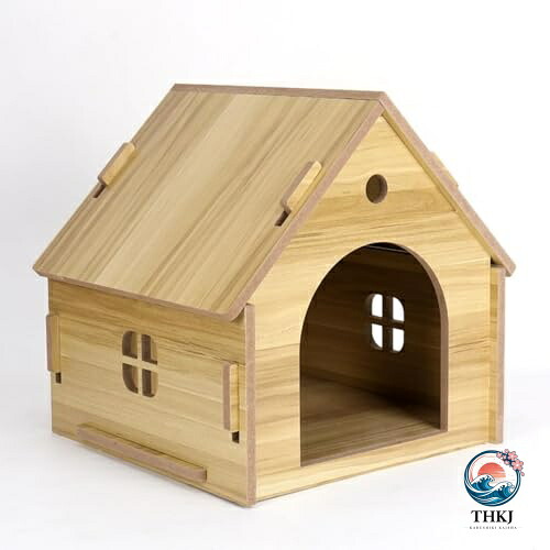猫舍 犬舎 ペットハウス 犬 室内 木目調 サイズ 屋外 猫ハウス 窓付き 組み立て簡単 工具不要 犬小屋 猫小屋 木製ゲージ 小型犬 おしゃれ かわいい|ASBEAUTE