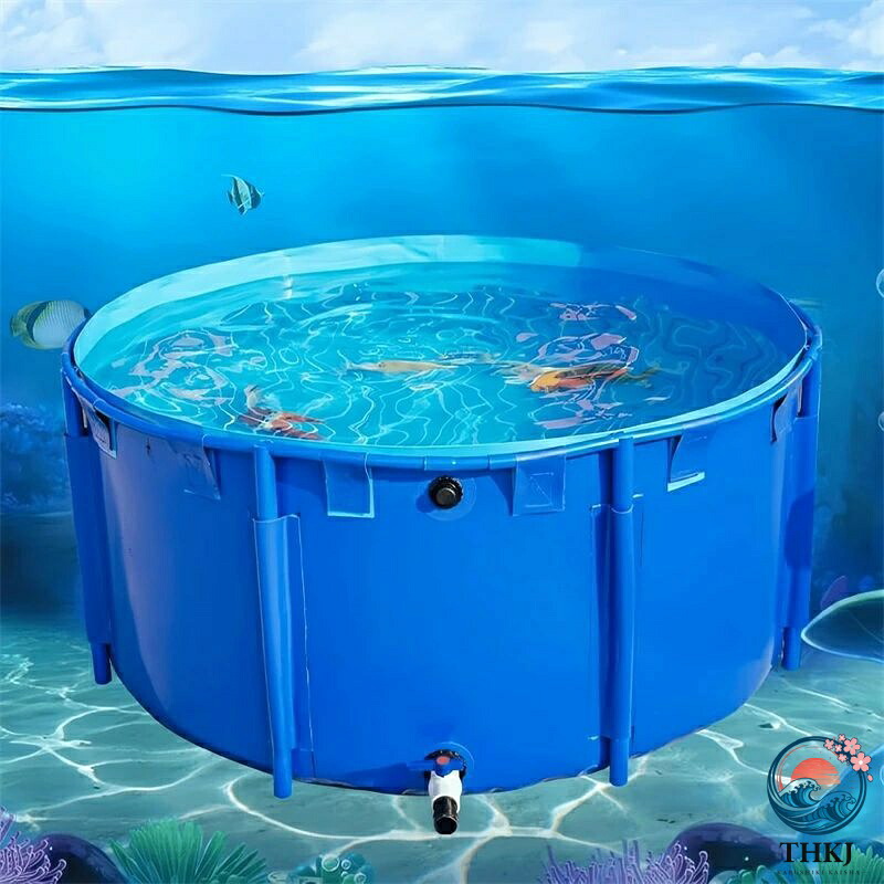 魚のいる池 安全性確保 庭の池 ラウンド 大型 キャンバス 養殖 設置が簡単 1.2x1m 1.1 トン 1m 水管 大型水槽 貯水プール 屋外 立体養魚池 農業用 立体養魚池 水槽 鯉の飼育に 大型水槽金属製ブラケット付き 折りたたみ|ASBEAUTE