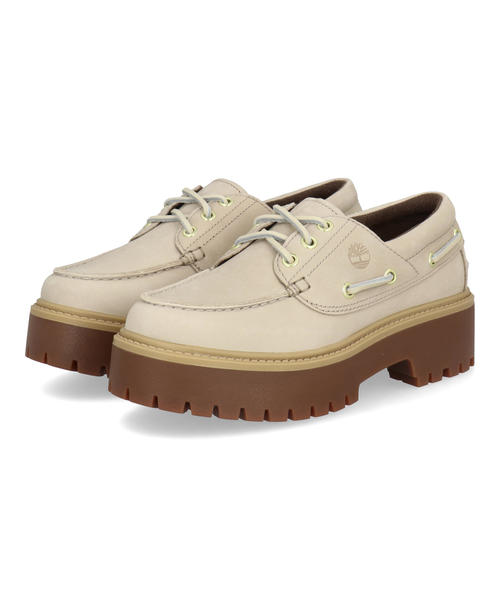 Timberland ティンバーランド STONE STREET BOAT SHOE レディースシューズ 厚底 本革 3EYE ストーンストリートボートシューズ A6AVY236 トープ レディース シューズ 靴 カジュアル レースアップ ラッピング ASBee アスビー
