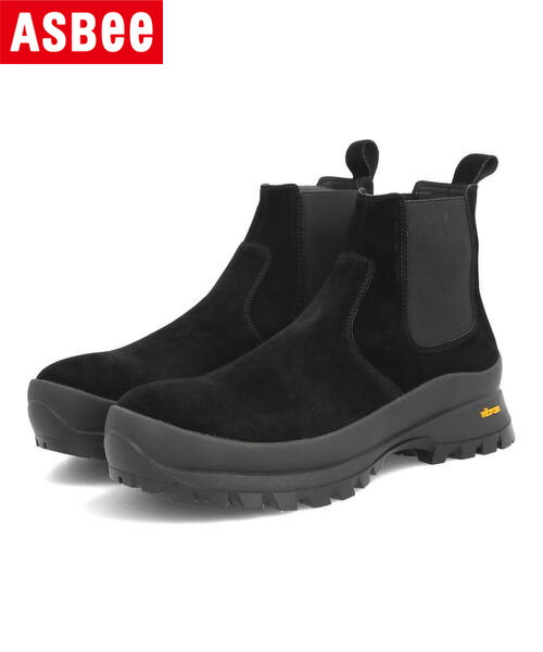 Whoop-de-doo COSTUME NO AGE フープディドゥコスチュームノーエイジ メンズ Vibramソールサイドゴアブーツ 本革 厚底 23530553 ブラックスエード シューズ 靴 ブーツ サイドゴア ブランド ASBee 11,286円