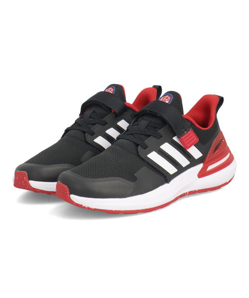 【クーポン配布中】adidas アディダス RAPIDASPORT SPIDER-MAN EL K MARVEL キッズシューズ ラピダスポーツスパイダーマンELK IG7175 ブラック ホワイト スカーレット キッズ シューズ 靴 スニーカー ボーイズ ASBee画像