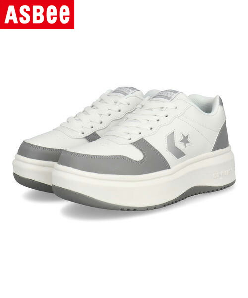 converse コンバース NX361 PS レディースシューズ 厚底スニーカー プラットフォーム 38002201 ホワイト/グレー レディース シューズ 靴 スニーカー ローカット ブランド ギフト プレゼント ラッピング ASBee アスビー
