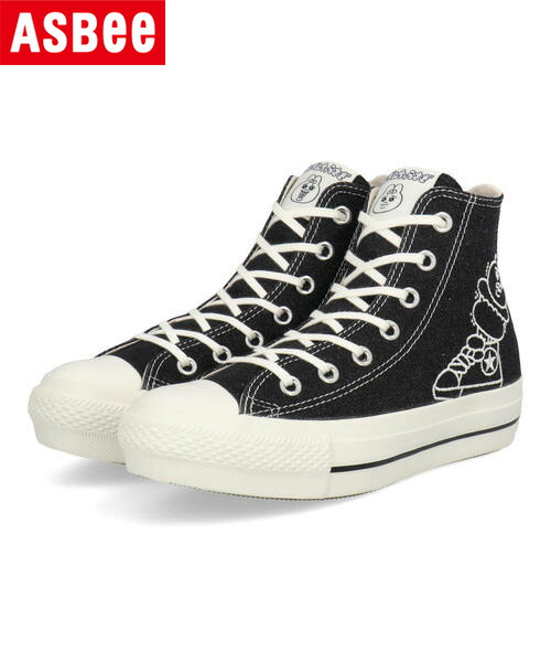 【クーポン配布中】converse コンバース ALL STAR PLTS OG HI/KAWAISOUNI! おぱんちゅうさぎ レディーススニーカー 厚底 オールスターPLTSOGH/可哀想に！ 31316600 ブラック レディース シューズ 靴 スニーカー ハイカット ミッドカット アスビー