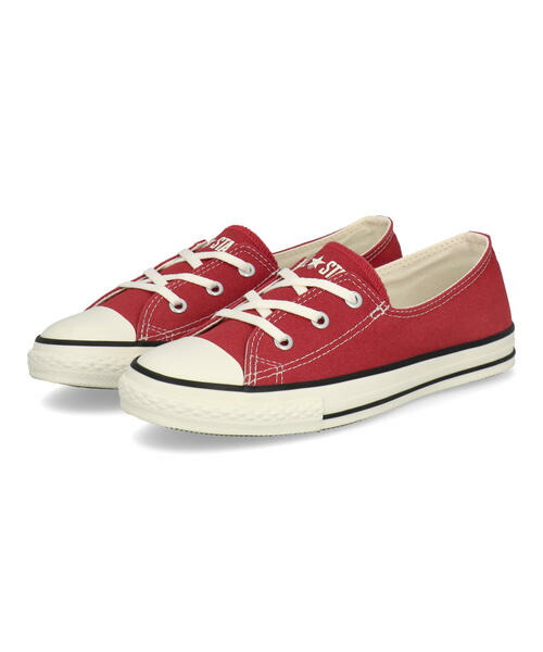 【クーポン配布中】converse コンバース ALL STAR LP PUMPS OX レディースシューズ バレエスニーカー(オールスターLPパンプスOX) 31318272 レッド