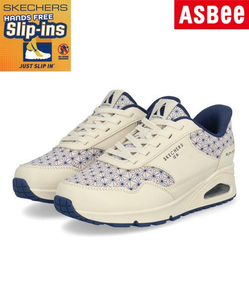 【クーポン配布中】SKECHERS スケッチャーズ SLIP-INS スリップインズ UNO-WAGARA-HAPPINESS ワイド レディース厚底スニーカー ウノワガラハピネス 177904W OFWT オフホワイト レディース シューズ 靴 スニーカー スリッポン ローカット アスビー