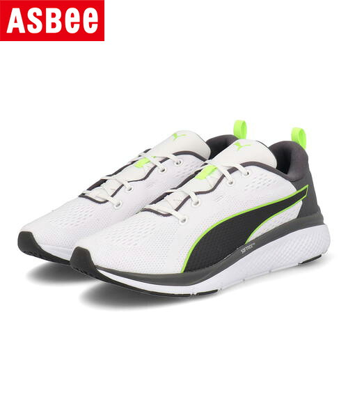 PUMA プーマ SOFTRIDE PRO ECHO 軽量 メンズスニーカー ソフトライドプロエコー 378801 06 ホワイト/ダークコール/プログリーン メンズ シューズ 靴 ウォーキングシューズ スニーカー フィットネス トレーニングシューズ ローカット