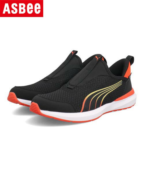 【クーポン配布中】PUMA プーマ KRUZ PROFOAM EASE IN JR 軽量 キッズスニーカー スリッポン クルーズプロフォームイーズイン 397633 01 プーマブラック/レッドメイジング キッズ シューズ 靴 スニーカー ボーイズ ASBee