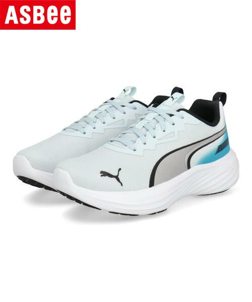 【クーポン配布中】PUMA プーマ SPEED MONSTER V5 PL 軽量 キッズスニーカー ひも靴 子供靴 運動会 スピード スピードモンスターV5PL 311163 10 シーグラス/プーマシルバー キッズ シューズ 靴 スニーカー 運動靴 ガールズ ASBee アスビー