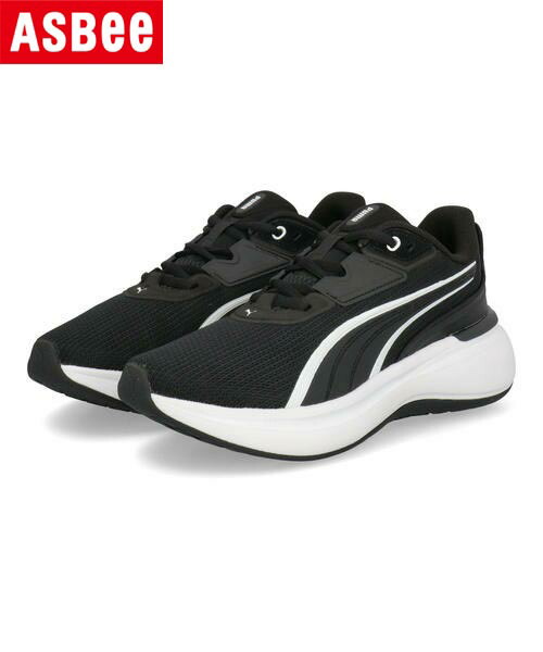 PUMA プーマ SOFTRIDE EXO JR キッズスニーカー 子供靴 ひも靴 厚底シューズ ソフトライドEXOジュニア 312412 01 プーマラック/プーマホワイト キッズ シューズ 靴 スニーカー 運動靴 ガールズ ボーイズ ASBee アスビー