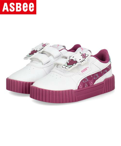 【クーポン配布中】PUMA プーマ CARINA 3.0 HK&FR 2 V INF HELLO KITTY ベビーシューズ 子供靴 キャリーナ3.0ハローキティ&フレンズ2 403397 01 プーマホワイト/ベリー キッズ シューズ 靴 スニーカー ベビー プレゼント ラッピング ASBee アスビー